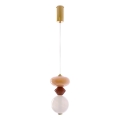 LED-takpendel på vajer FLORES LED/10W/230V guld/orange/brun