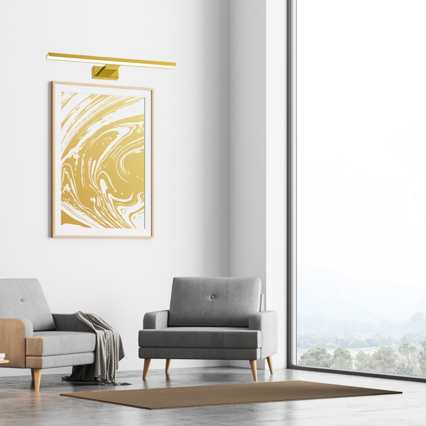 LED tavelbelysning PINTO LED/12W/230V gyllene