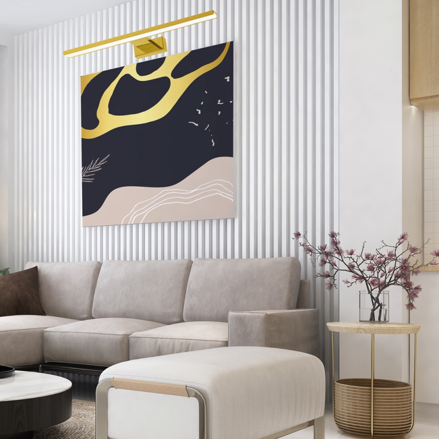 LED tavelbelysning PINTO LED/12W/230V gyllene