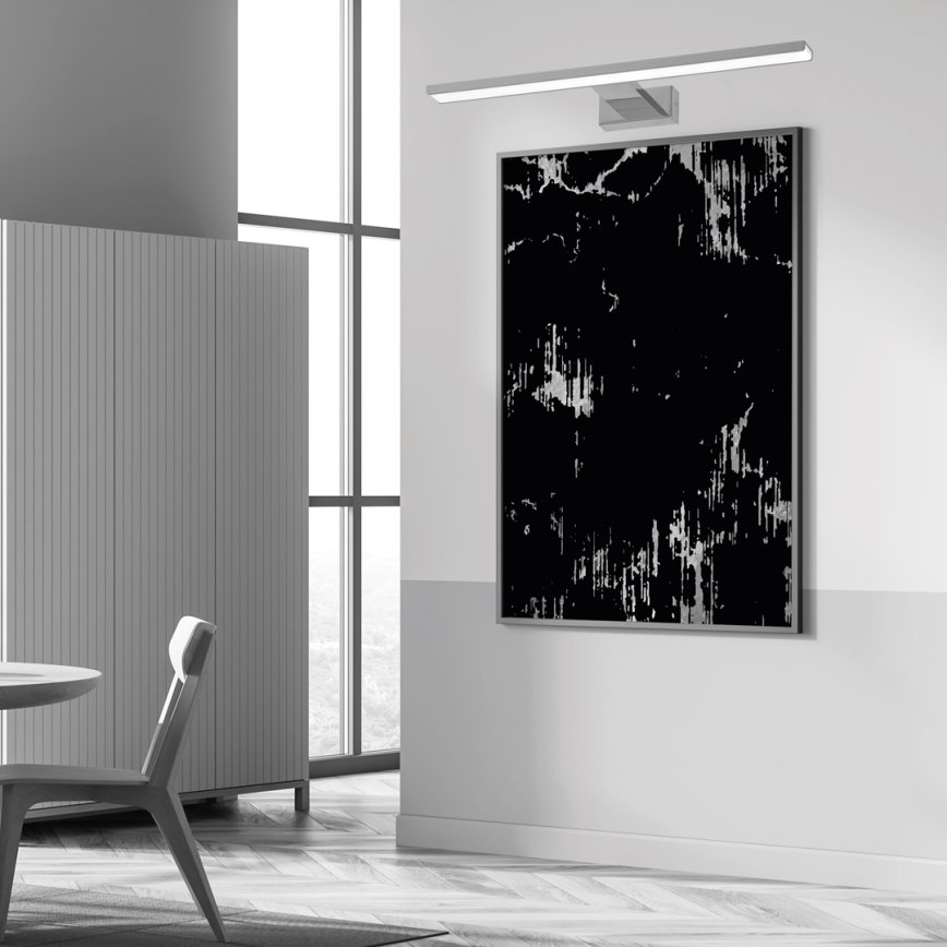 LED tavelbelysning PINTO LED/12W/230V skinande krom