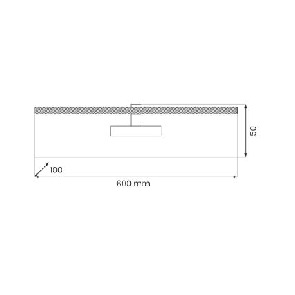 LED tavelbelysning PRADO LED/11W/230V skinande krom