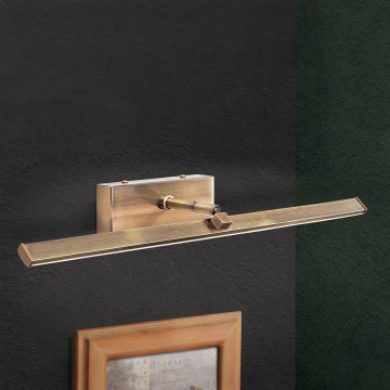 LED tavelbelysning PUBLIO LED/10W/230V 50 cm guld/patina