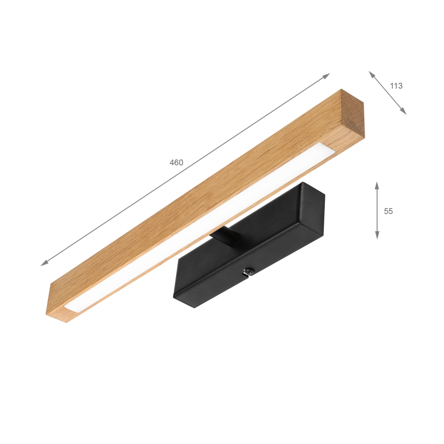 LED-tavellampa VERDE LED/5,5W/230V 3000K 46 cm ek/svart