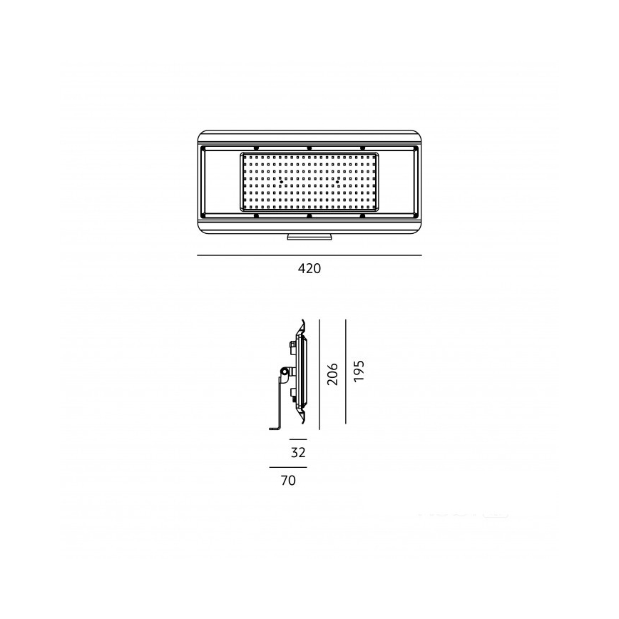LED teknisk armatur 4 i 1 MULTILUXO LED/200W/230V 4000K IP65 42 cm