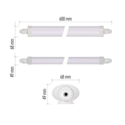 Teknisk LED-armatur DUSTY LED/18W/230V IP65 4000K 60 cm