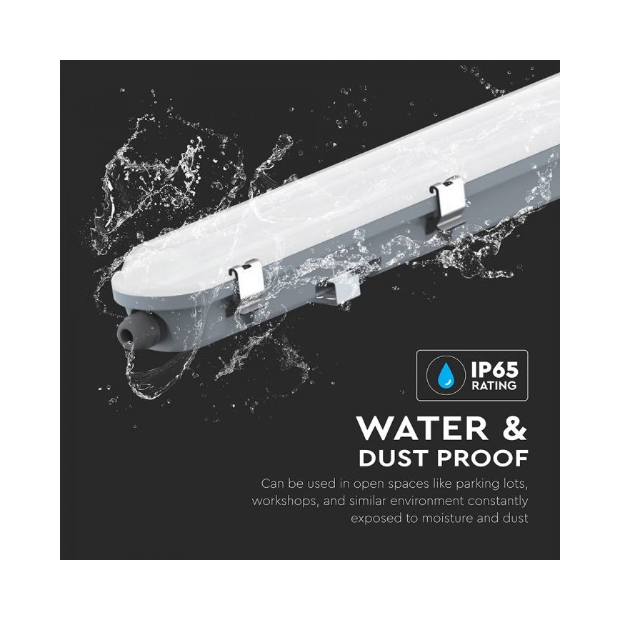 LED-teknisk lysrörsarmatur med nödmodul LED/48W/230V 6500K IP65 2200 mAh 150 cm