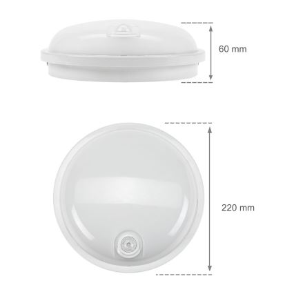 LED teknisk armatur med PIR-sensor LED/20W/230V IP54