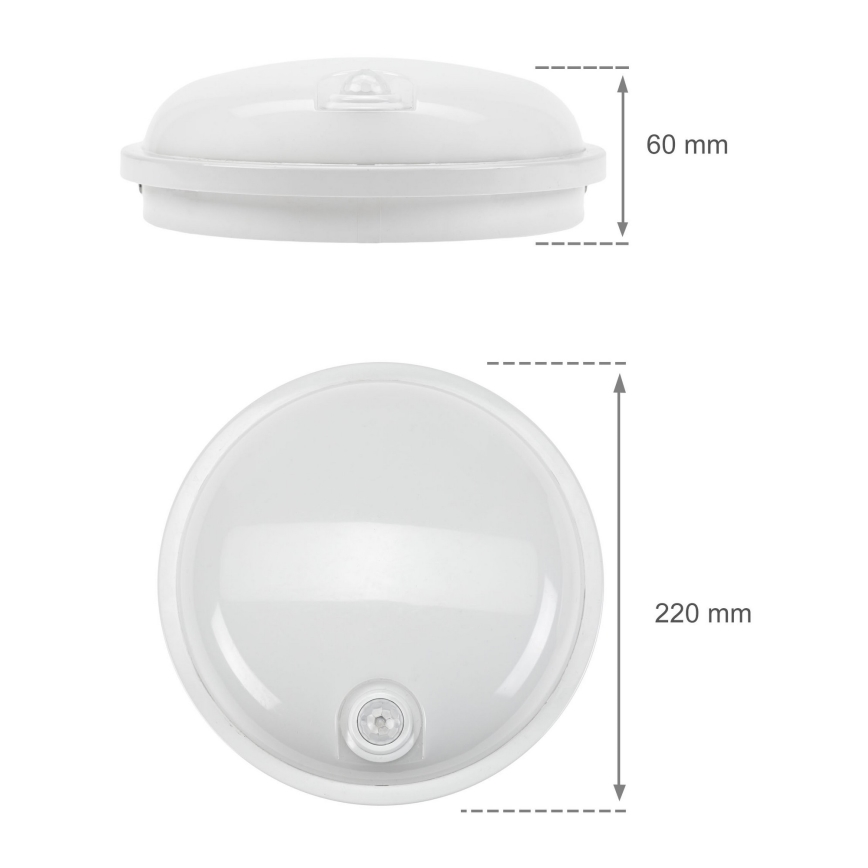 LED teknisk armatur med PIR-sensor LED/20W/230V IP54
