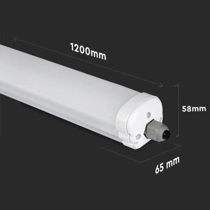 LED Teknisk lysrörsarmatur G-SERIES LED/36W/230V 4500K 120cm IP65