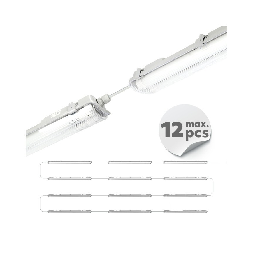 LED teknisk lysrörsarmatur T8 2xG13/18W/230V 5000K IP65 127 cm