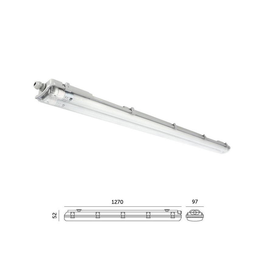 LED teknisk lysrörsarmatur T8 2xG13/18W/230V 5000K IP65 127 cm