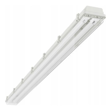 LED-teknisk lysrörsarmatur T8, 2xG13, 20 W, 230 V, 6500 K (kallvitt/dagsljus), 120 cm, IP65, vit