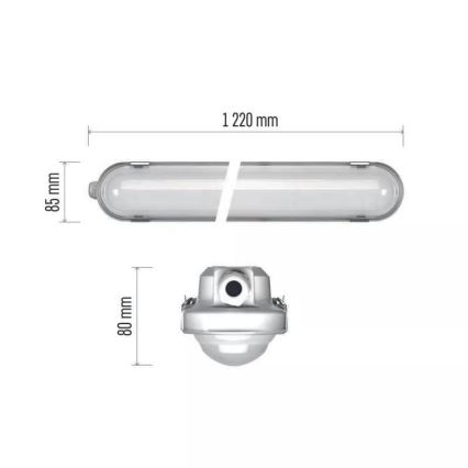 LED Teknisk armatur med nödbelysningsmodul EMERGENCY LED/40W/230V 4000K 122 cm IP66