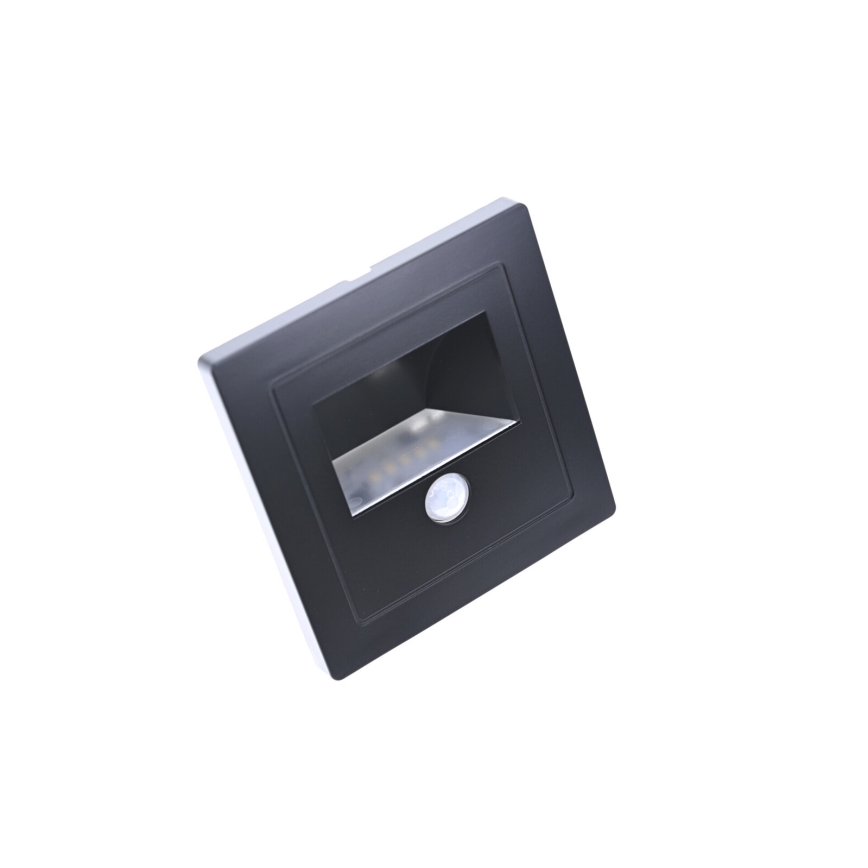 LED-trapparmatur med rörelse- och skymningssensor LED/3W/230V 3000K svart