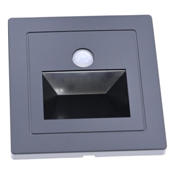 LED-trapparmatur med rörelse- och skymningssensor LED/3W/230V 6000K svart