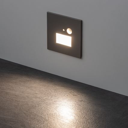 LED-trapparmatur med rörelse- och skymningssensor LED/1,5W/230V 3000/4000/6000K grå