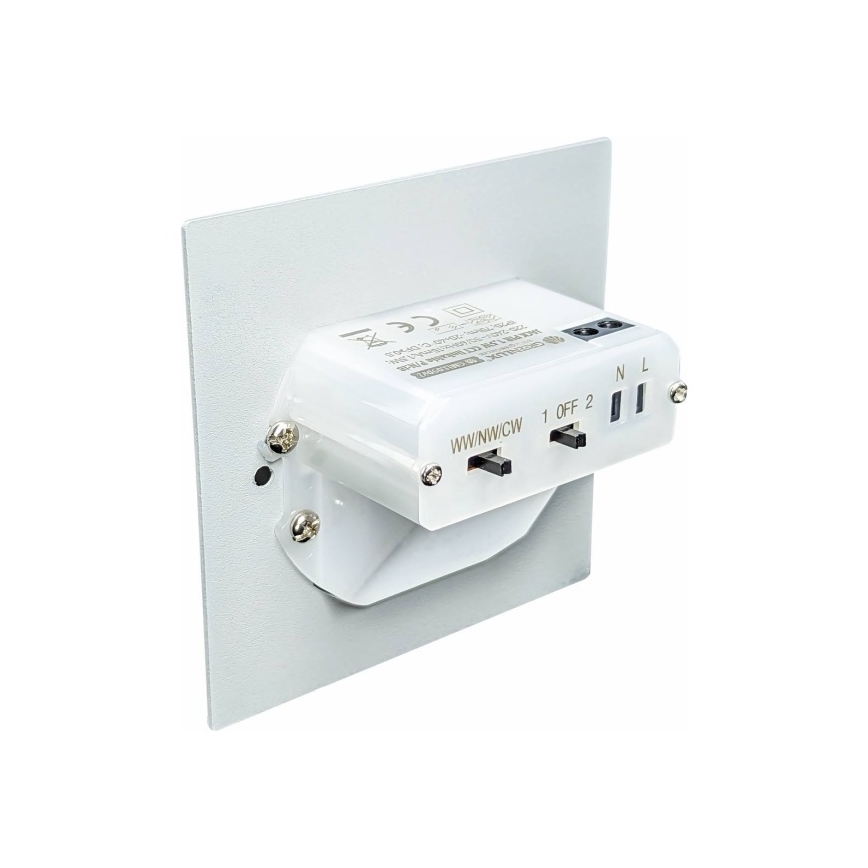 LED-trappbelysning med rörelse- och skymningssensor LED/1,5W/230V 3000/4000/6000K silver