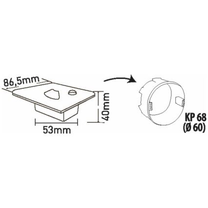 LED-trappbelysning med rörelse- och skymningssensor LED/1,5W/230V 3000/4000/6000K silver