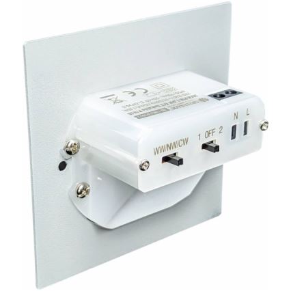 LED-trappbelysning med inbyggd rörelse- och skymningssensor LED/1,5W/230V 3000/4000/6000K svart