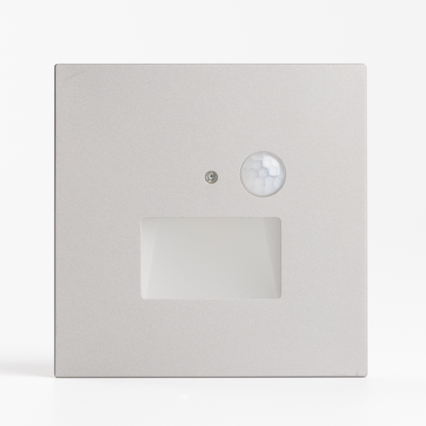 LED trapparmatur med rörelse- och skymningssensor LED/1,5W/230V 3000/4000/6500K grå