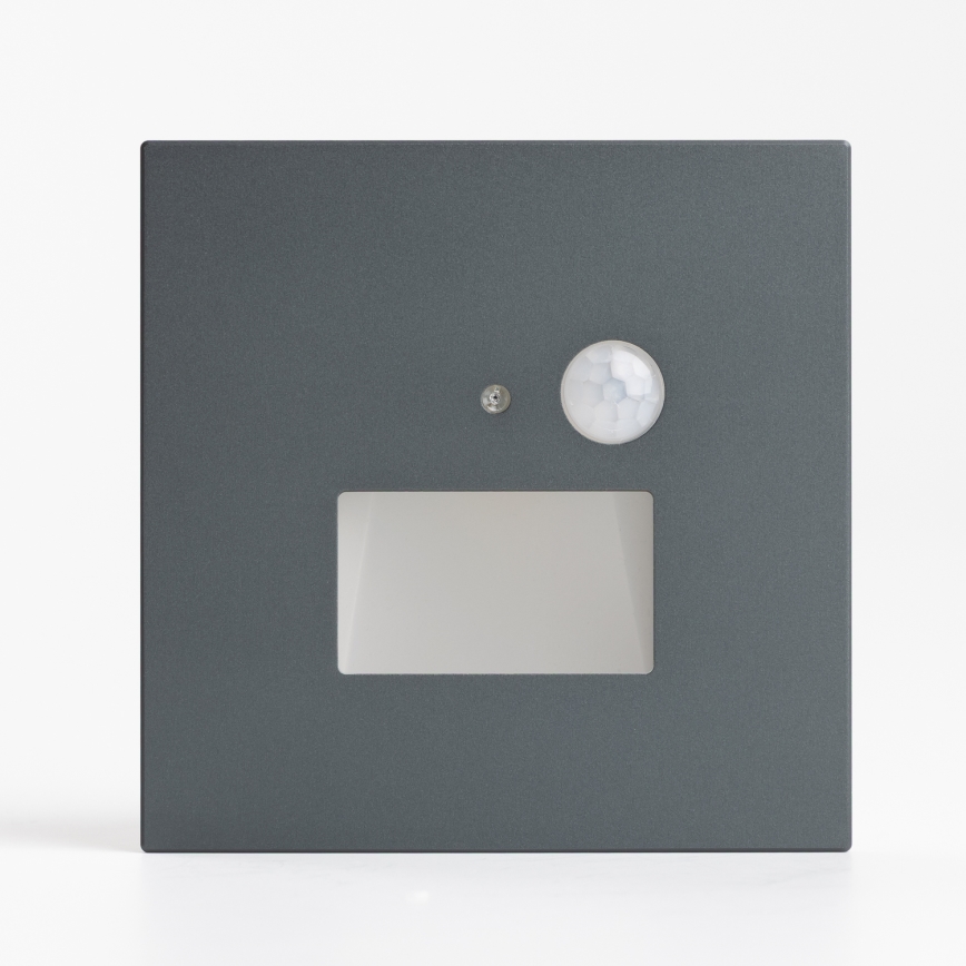 LED trapparmatur med rörelse- och skymningssensor LED/1,5W/230V 3000/4000/6500K antracit