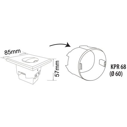 LED trappbelysning för utomhusbruk DECENTLY LED/1,5W/230V 3000/4000/6000K IP44