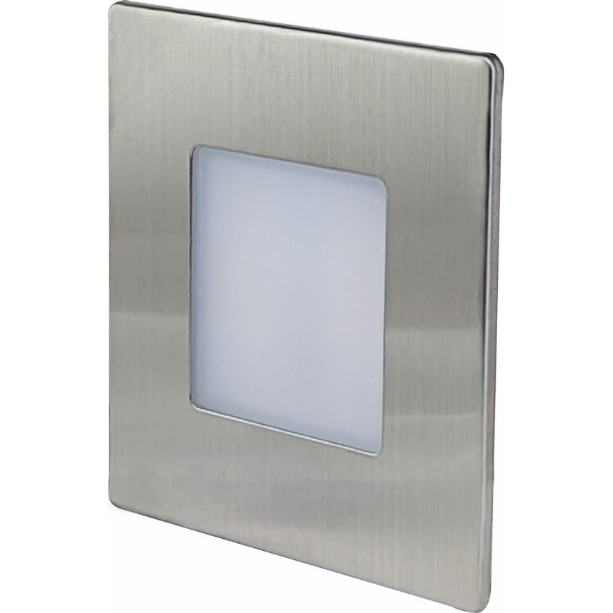 LED trappbelysning för utomhusbruk DECENTLY LED/1,7W/230V 3000/4000/6000K IP54 skinande krom