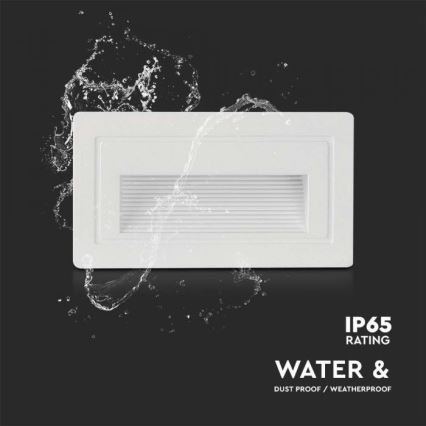 LED trappbelysning för utomhusbruk LED/3W/230V 3000K IP65 vit