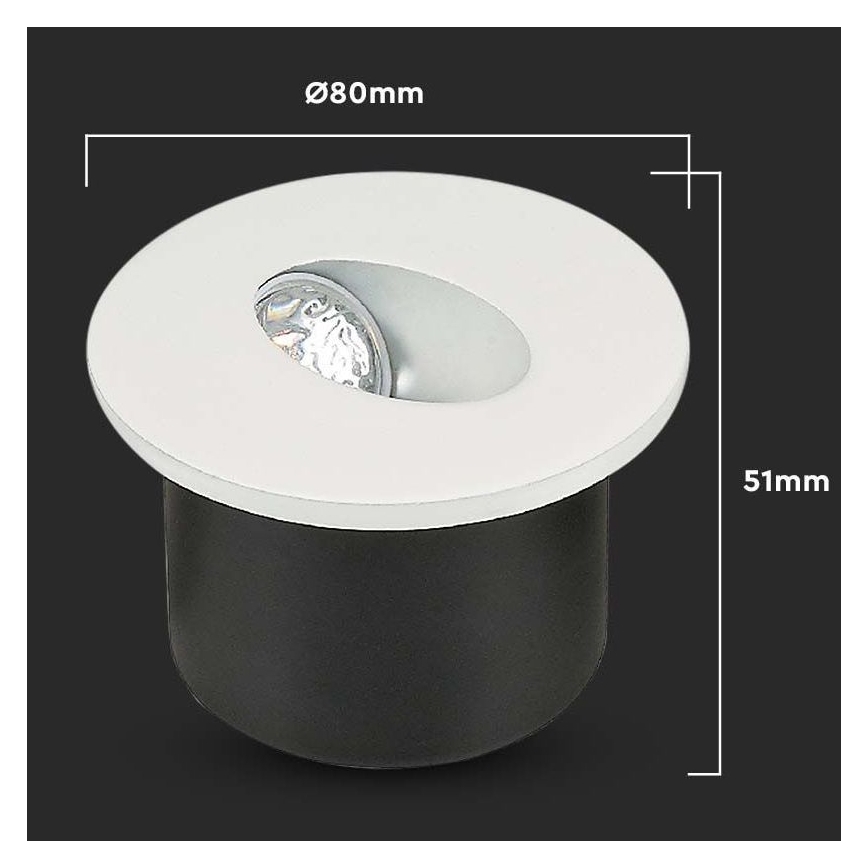 LED trappbelysning LED/3W/230V 4000K vit