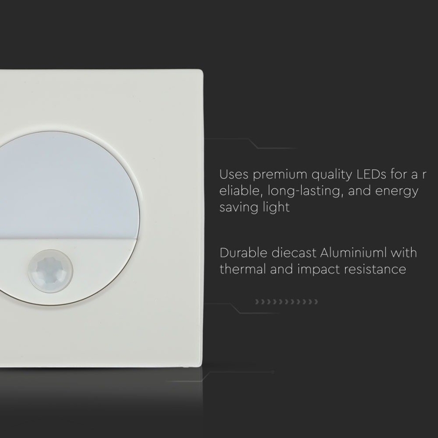 LED trappbelysning med rörelsesensor LED/3W/230V 4000K vit