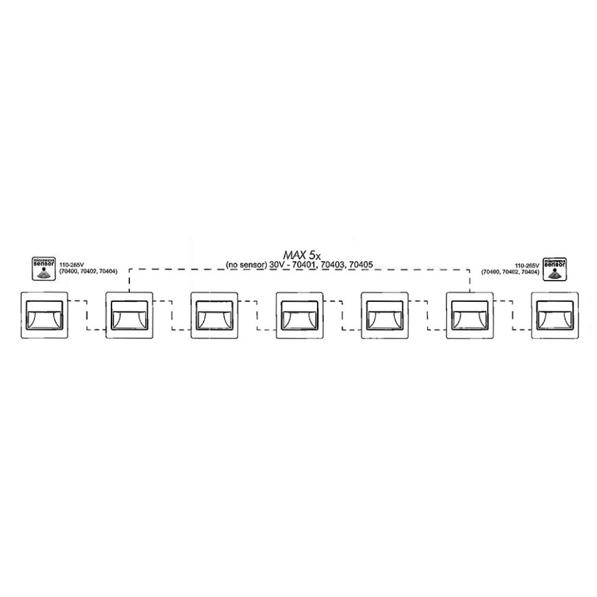 LED trappbelysning STEP LIGHT NET LED/1,5W/30V guld