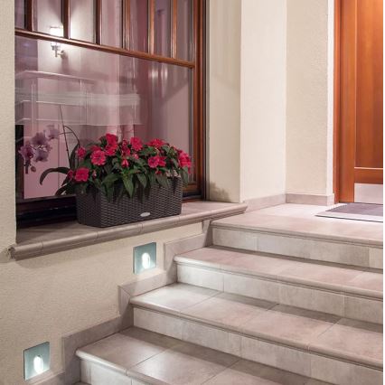 LED Trappljus ESPO LED/3W/230V IP54 matt krom