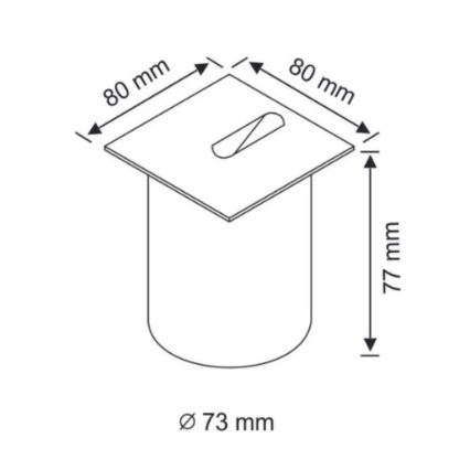 LED Trappljus ESPO LED/3W/230V IP54 matt krom