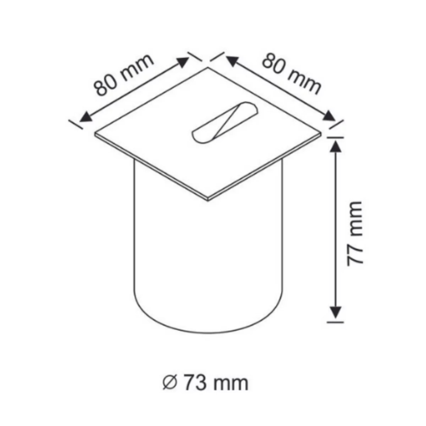 LED Trappljus ESPO LED/3W/230V IP54 matt krom