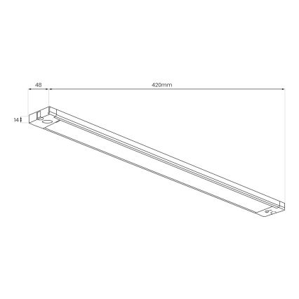 LED underskåpsarmatur LED/12W/230V 2700/3000/4000/5000/5700K 42 cm vit