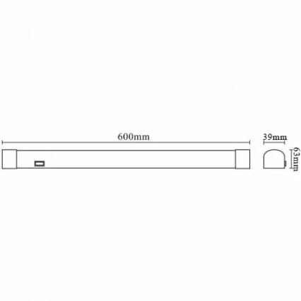 LED underskåpsarmatur LED/15W/230V 60 cm IP44 vit