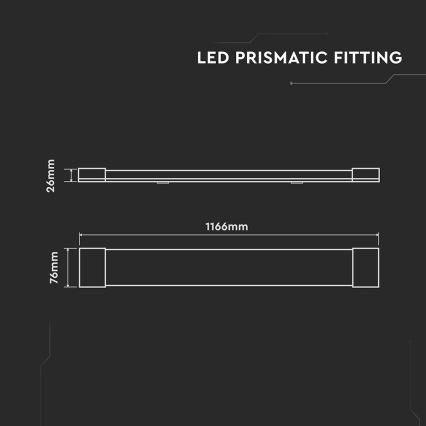 LED-underskåpsarmatur LED/40W/230V 3000K 116 cm
