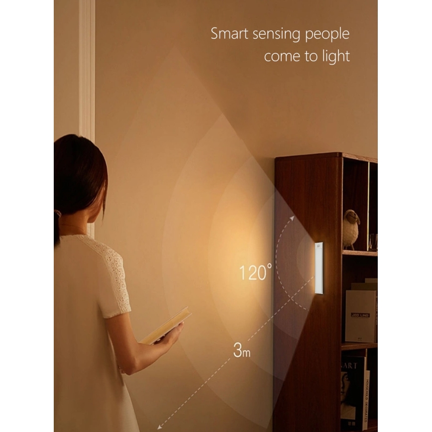 LED underskåpsbelysning CABINET-4 med PIR-sensor LED/1,5W/230V 1100mAh 4000K