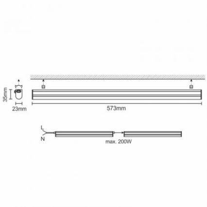 LED Underlimmad armatur LED/9W/230V 4000K