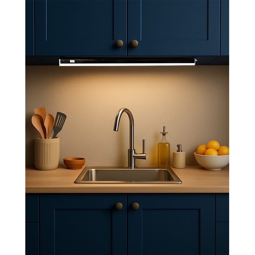 LED underskåpslampa TUBE LED/9W/230V 60 cm svart