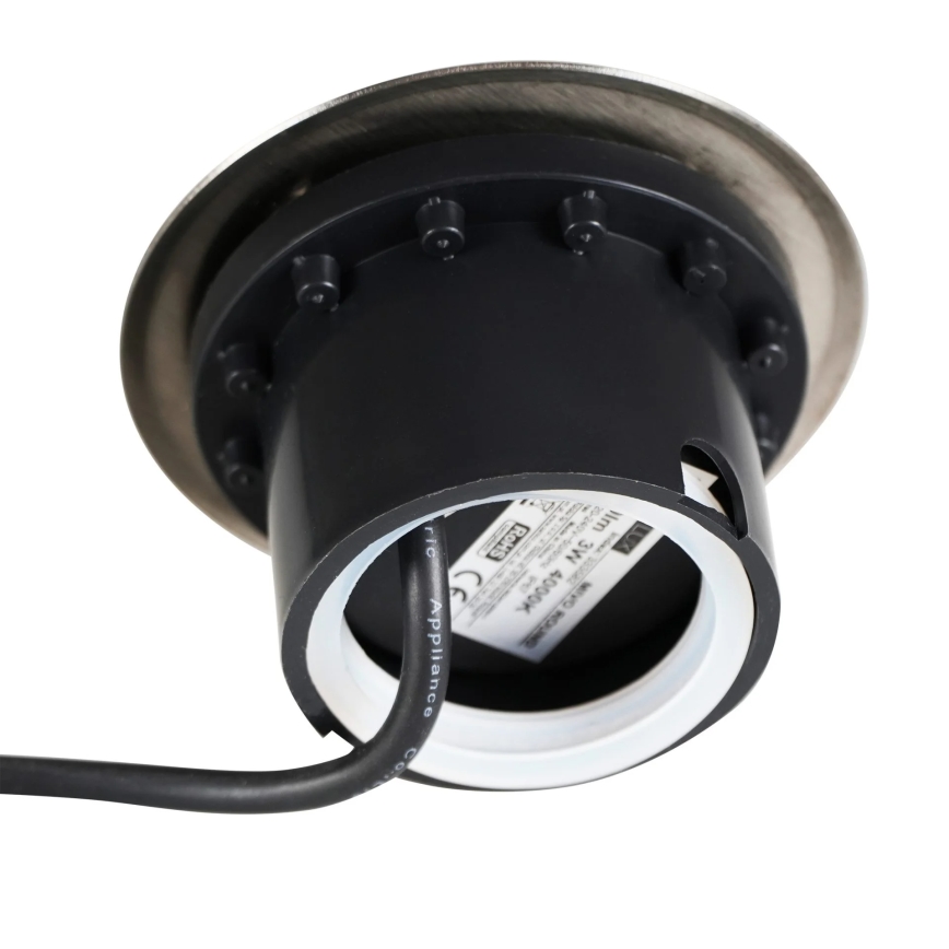 LED uppfartsbelysning MIVO LED/3W/230V diameter 12 cm IP67 matt krom