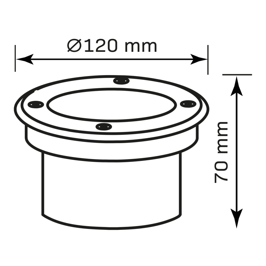 LED uppfartsbelysning MIVO LED/3W/230V diameter 12 cm IP67 matt krom