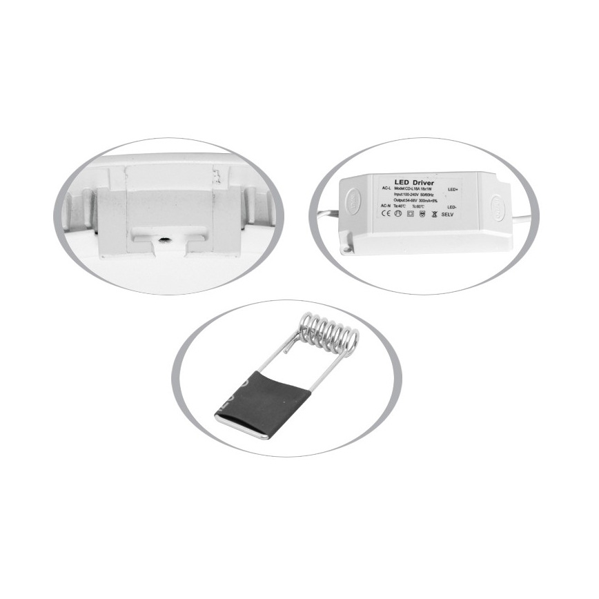 Infälld LED badrumsbelysning LADA LED/6W/230V 2700K IP44