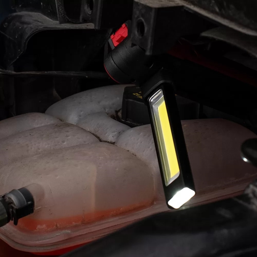 LED Uppladdningsbar arbetsficklampa LED/5W/5V IPX2 360 glansig 2000 mAh