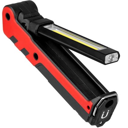 LED Uppladdningsbar arbetsficklampa LED/5W/5V IPX2 360 glansig 2000 mAh