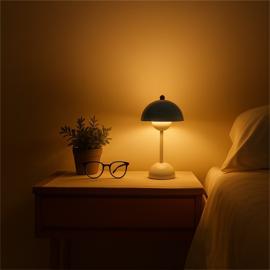 LED uppladdningsbar beröringsstyrd bordslampa COSTA LED/3W/5V 2400 mAh 3000-6000K vit