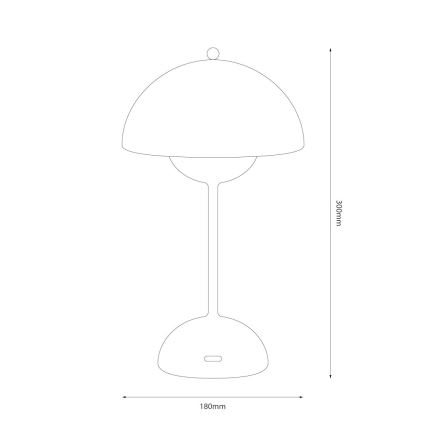 LED uppladdningsbar beröringsstyrd bordslampa COSTA LED/3W/5V 2400 mAh 3000-6000K vit