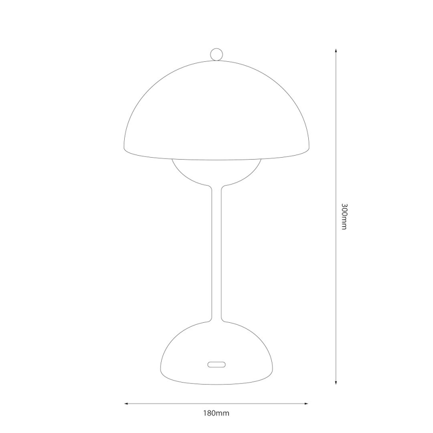 LED uppladdningsbar beröringsstyrd bordslampa COSTA LED/3W/5V 2400 mAh 3000-6000K vit