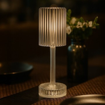 LED uppladdningsbar beröringsstyrd bordslampa SIMPLE LED/1W/5V 2400 mAh 3000-6000K genomskinlig