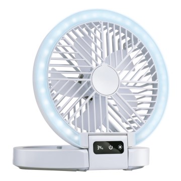 LED-uppladdningsbar bordsfläkt 3,7 V, 1200 mAh